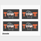 Wiskunde Tau en Pi Rechthoekige Sticker (Vel)