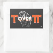 Wiskunde Tau en Pi Rechthoekige Sticker (Tas)