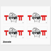 Wiskunde Tau en Pi Rechthoekige Sticker (Vel)