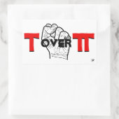 Wiskunde Tau en Pi Rechthoekige Sticker (Tas)