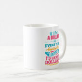 Wiskunde Teacher Algebra vergelijking Pun N Dollar Koffiemok (Voorkant rechts)