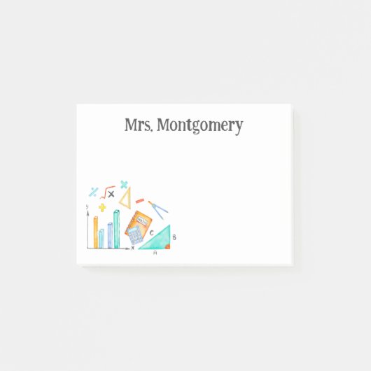 Wiskunde Teacher Appreciation Gift Post-it® Notes (Voorkant)