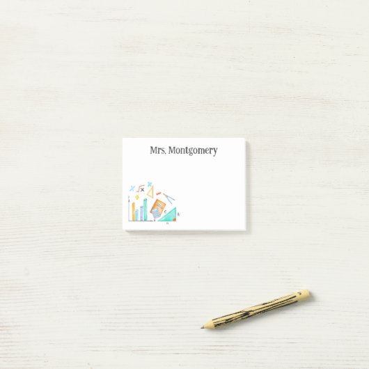 Wiskunde Teacher Appreciation Gift Post-it® Notes (Op bureau)