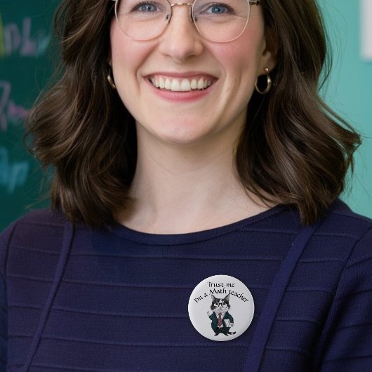 Wiskunde Teacher badge trust me wiskundeprofessor Ronde Button 5,7 Cm