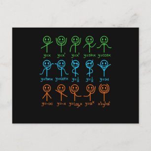 Wiskunde Teacher Dance vergelijking Mathematisch W Briefkaart