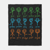Wiskunde Teacher Dance vergelijking Mathematisch W Fleece Deken (Voorkant)