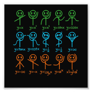 Wiskunde Teacher Dance vergelijking Mathematisch W Foto Afdruk