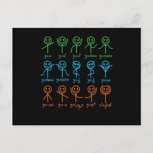 Wiskunde Teacher Dance vergelijking Mathematisch W Uitnodiging Briefkaart (Voorkant)