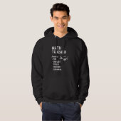 Wiskunde Teacher Definition De coolste titel van e Hoodie (Voorkant volledig)