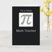 Wiskunde Teacher Pi Day Zwart Kaart (Gele Bloem)