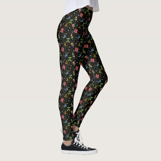 Wiskunde Teacher - Wiskunde Symbolen Patroon Leggings (Rechts)