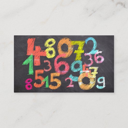 Wiskunde Teller Visitekaartje (Achterkant)