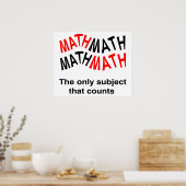 Wiskunde telt golf poster (Keuken)