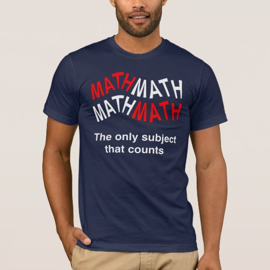 Wiskunde telt golvend t-shirt (Voorkant)