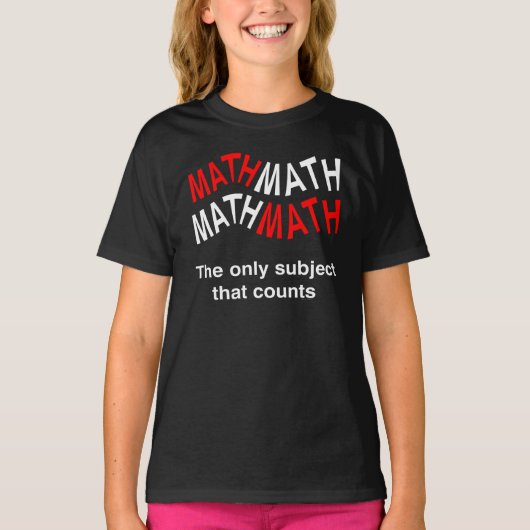 Wiskunde telt golvend t-shirt (Voorkant)