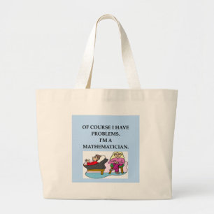 wiskunde therapie grote tote bag
