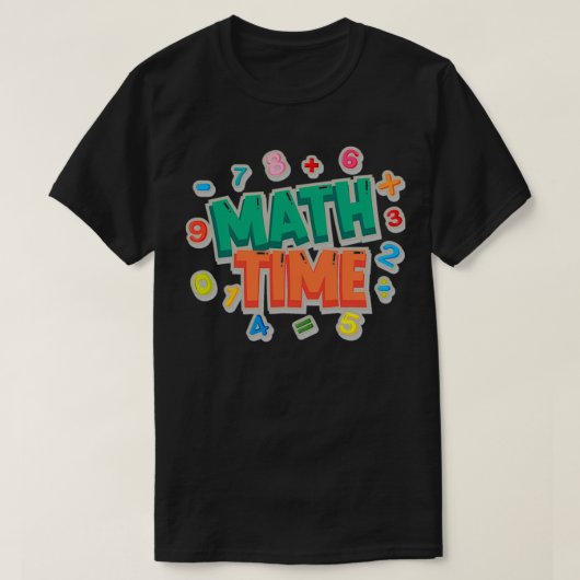 Wiskunde tijd 1 t-shirt (Design voorkant)