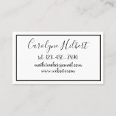 Wiskunde Tiller - Minimalistisch eenvoudig Visitek Visitekaartje (Achterkant)