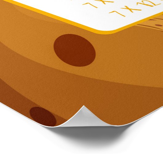 Wiskunde Times Tabellen Educatief klaslokaal onder Poster (Hoek)