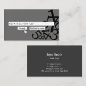 Wiskunde Toner Creative Search Bar Dark Grey Visitekaartje (Voorkant / Achterkant)