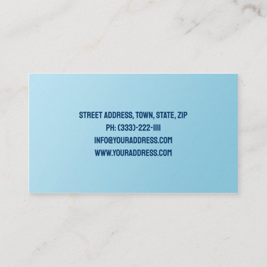 Wiskunde Tutor Blue Numbers Visitekaartje (Achterkant)