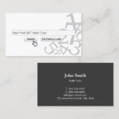 Wiskunde Tutor Creative Search Bar Visitekaartje (Voorkant / Achterkant)