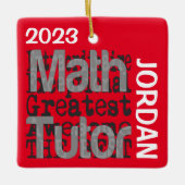 Wiskunde Tutor Extraordinaire CUSTOM Keramisch Ornament (Voorkant)