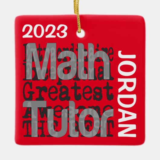 Wiskunde Tutor Extraordinaire CUSTOM Keramisch Ornament (Voorkant)