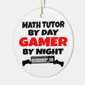 Wiskunde Tutor Gamer Keramisch Ornament (Links)