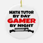 Wiskunde Tutor Gamer Keramisch Ornament (Achterkant)