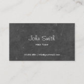 Wiskunde Tutor Handschrift Chalkboard Minimalist Visitekaartje (Voorkant)