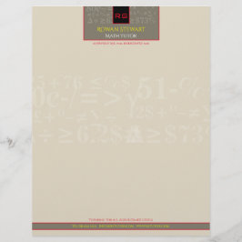 Wiskunde Tutor Letterhead Briefhoofd