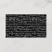 Wiskunde Tutor Light Grey Wiskunde Formulas Visitekaartje (Achterkant)