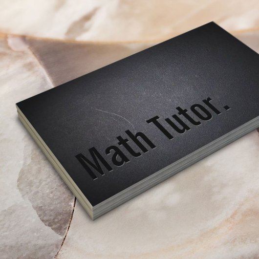 Wiskunde Tutor Minimalistisch Professioneel Zwart Visitekaartje