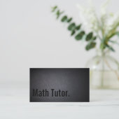Wiskunde Tutor Minimalistisch Professioneel Zwart Visitekaartje (Staand voorkant)