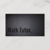 Wiskunde Tutor Minimalistisch Professioneel Zwart Visitekaartje (Voorkant)