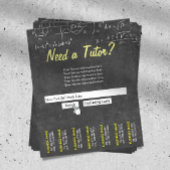 Wiskunde Tutor Professionele Chalkboard Search Bar Flyer