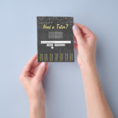 Wiskunde Tutor Professionele Chalkboard Search Bar Flyer (Hand)