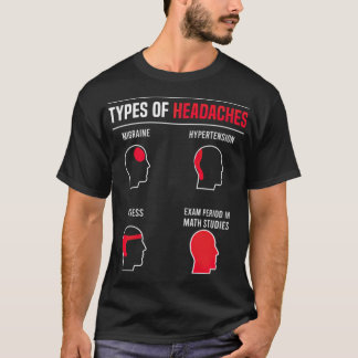 Wiskunde Typen hoofdpijn examen grappig rijden hu T-shirt