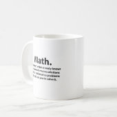 Wiskunde typografie Funny Math Koffiemok (Voorkant links)