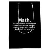 Wiskunde typografie Funny Math Medium Cadeauzakje (Achterkant)