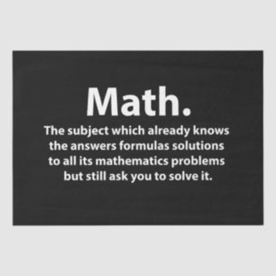Wiskunde typografie Funny Math Tissuepapier