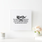 Wiskunde typografie Funny Math Vierkante Klok (Huis)