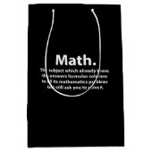 Wiskunde Typografie Grappige Wiskunde Medium Cadeauzakje (Voorkant)
