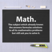 Wiskunde Typografie Grappige Wiskunde Tissuepapier (Craft)