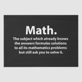 Wiskunde Typografie Grappige Wiskunde Tissuepapier