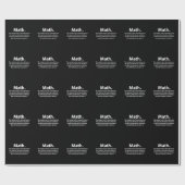 Wiskunde typografie Leuke wiskunde Cadeaupapier (Vlak)