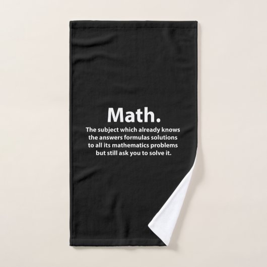 Wiskunde typografie Leuke wiskunde Handdoek (Handdoek)