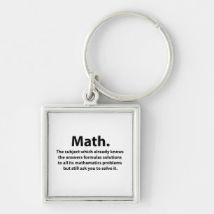 Wiskunde typografie Leuke wiskunde Sleutelhanger