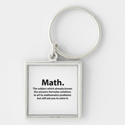Wiskunde typografie Leuke wiskunde Sleutelhanger (Voorkant)